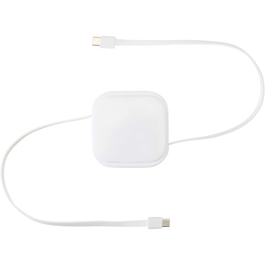 Logotrade Logogeschenke das Foto: Gloas Aufrollbares 5 in 1 Kabel aus Recyclingmaterial mit Datensynchronisierung und 100 W Schnellladefunktion sowie Smartphone Toolkit